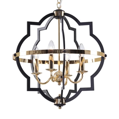 Gambar Eglare Chara Lampu Gantung Hias 4L - Hitam/Gold