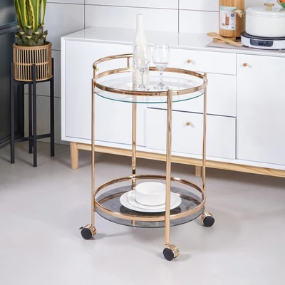 Gambar Informa Newton Rak Troli Dapur Marble 2 Tingkat - Hitam