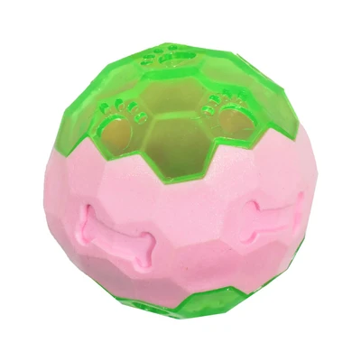 Gambar Paws N Tail Mainan Anjing Floated Ball Led Dengan Suara - Pink