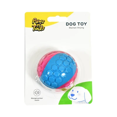 Gambar Paws N Tail Mainan Anjing Bola Led Dengan Suara - Biru/Ungu