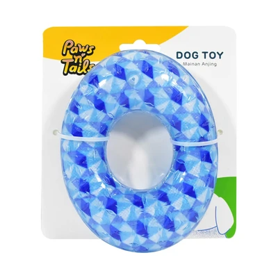 Gambar Paws N Tail Mainan Anjing Tpr Doughnut - Biru