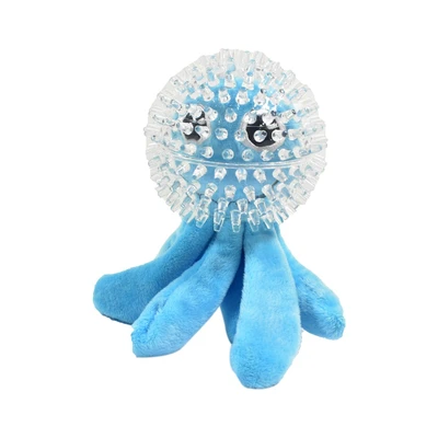 Gambar Paws N Tail Mainan Anjing Tpr Plus Octopus - Biru