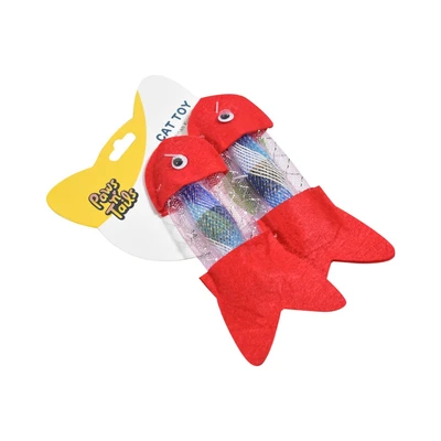 Gambar Paws N Tail Mainan Kucing Bentuk Ikan - Merah