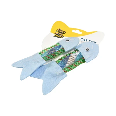 Gambar Paws N Tail Mainan Kucing Bentuk Ikan - Biru