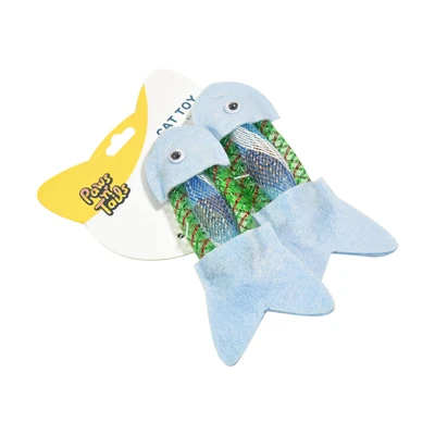 Gambar Paws N Tail Mainan Kucing Bentuk Ikan - Biru