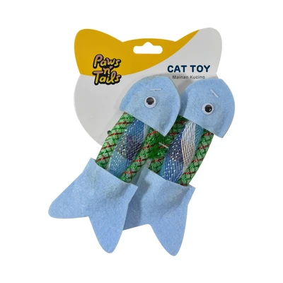 Gambar Paws N Tail Mainan Kucing Bentuk Ikan - Biru