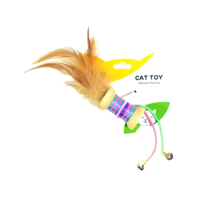 Gambar Paws N Tail Mainan Kucing Neon Rainbow Knit