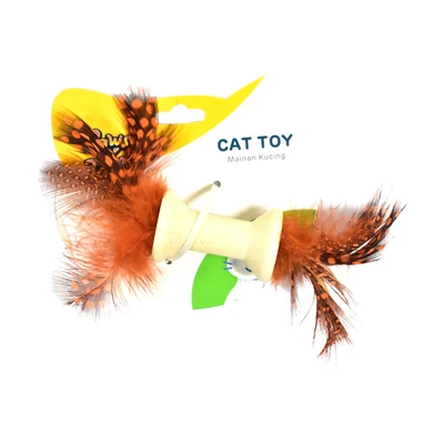 Gambar Paws N Tail Mainan Kucing Bulu - Cokelat