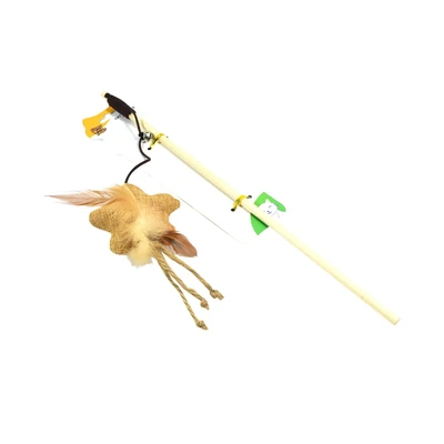 Gambar Paws N Tail Mainan Kucing Stick With Flowers