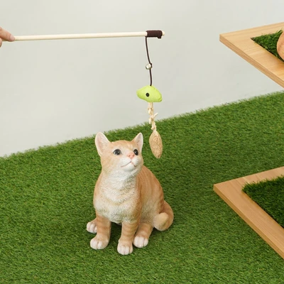 Gambar Paws N Tail Mainan Kucing Stik Bentuk Tulang Ikan