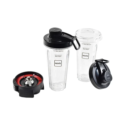 Gambar Novis Botol Jus Pro-Blender 600 ml Set 3 pcs - Hitam