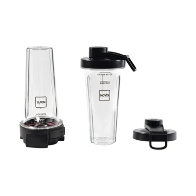 Gambar Novis Botol Jus Pro-Blender 600 ml Set 3 pcs - Hitam