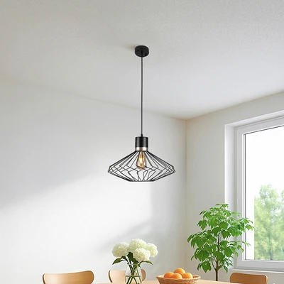 Gambar Eglare Khola Lampu Gantung Hias 35x35 cm - Hitam