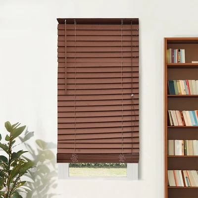 Gambar Forhom 60x180 Cm Venetian Blinds Fauxwood - Cokelat