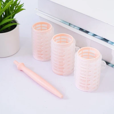 Gambar Ataru Roll Rambut Dengan Handle Ukuran L Set 3 pcs - Pink