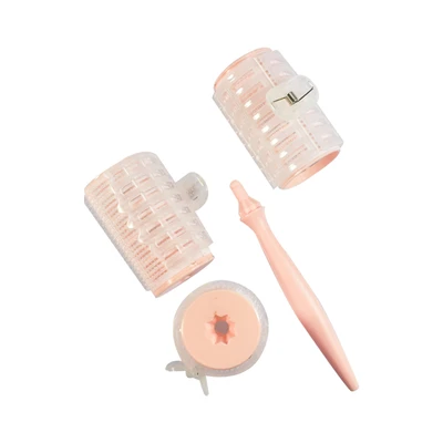 Gambar Ataru Roll Rambut Dengan Handle Ukuran L Set 3 pcs - Pink