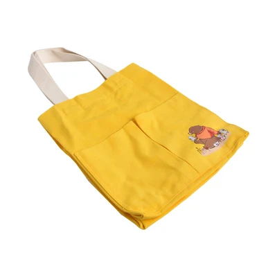 Gambar Passport Totebag Canvas Bear Mustard - Kuning