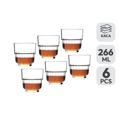 Gambar Libbey Linq Gelas Kaca 266 ml Set 6 pcs Transparan