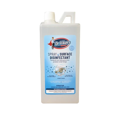 Gambar Dr Vikers Spray Disinfektan Permukaan Serbaguna 1 ltr - Putih