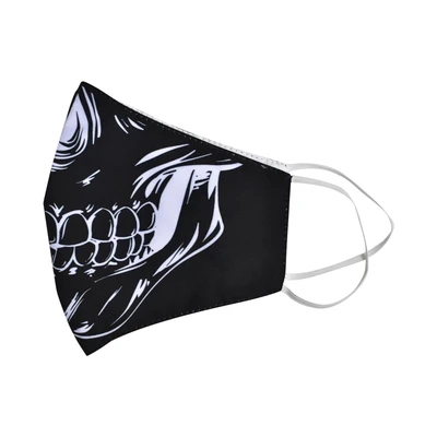 Gambar Ataru Masker Kain 2 Lapis Skull - Hitam