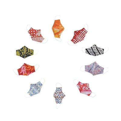 Gambar Pendopo Masker Anak Batik Cap Kombinasi 3 Lapis