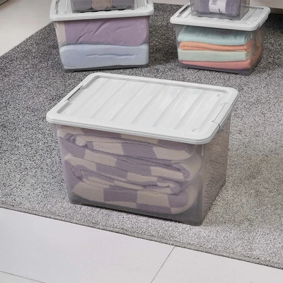 Gambar Informa Kotak Penyimpanan Dengan Tutup 52x36x33 cm - Abu-Abu