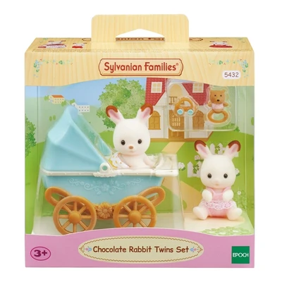 Gambar Sylvanian Families Set Boneka Choco Rabbit Twins 2019 Esfw54320