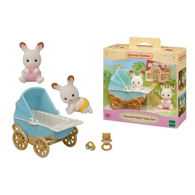 Gambar Sylvanian Families Set Boneka Choco Rabbit Twins 2019 Esfw54320