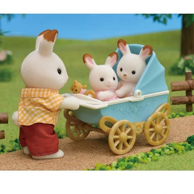 Gambar Sylvanian Families Set Boneka Choco Rabbit Twins 2019 Esfw54320