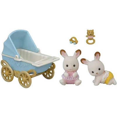 Gambar Sylvanian Families Set Boneka Choco Rabbit Twins 2019 Esfw54320