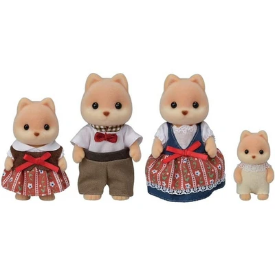 Gambar Sylvanian Families Set Boneka Hewan Caramel Dog Family Esff54590