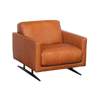 Gambar Domicil Sundown Sofa Kulit 1 Seater - Cokelat