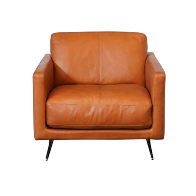 Gambar Domicil Sundown Sofa Kulit 1 Seater - Cokelat