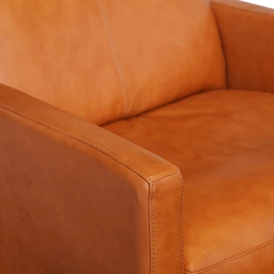 Gambar Domicil Sundown Sofa Kulit 1 Seater - Cokelat