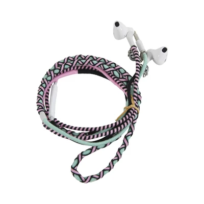 Gambar Ataru Earphone Gelang - Pink/hijau Mint