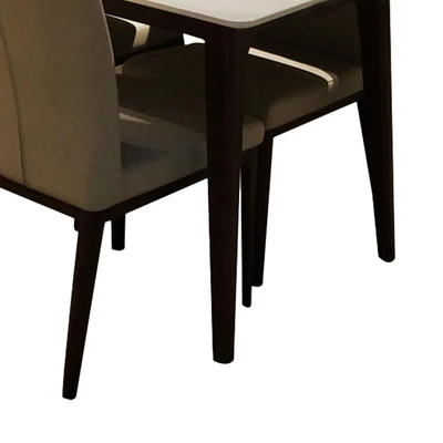 Gambar Informa Hilton Halsey Set Meja Makan 4 Kursi - Walnut