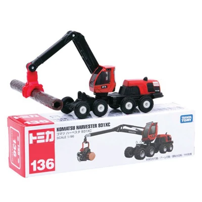 Gambar Tomica Diecast Car Long134 Komatsu Harvester 931xc