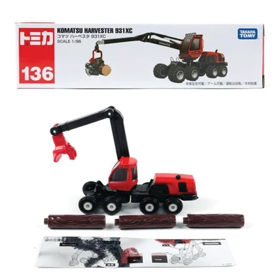 Gambar Tomica Diecast Car Long134 Komatsu Harvester 931xc