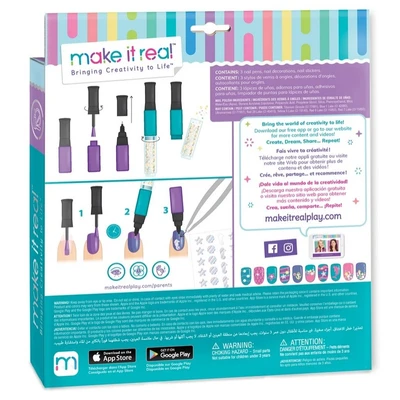 Gambar Make It Real Set Paint Sparkle Mermaid Nail Art 2324