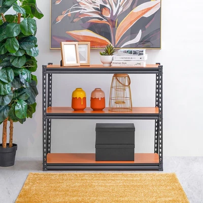 Gambar Informa Isley Rak Metal 3 Tingkat 100x35x88 cm - Hitam Walnut