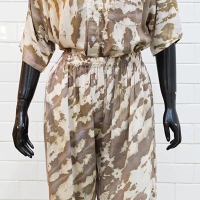 Gambar Pendopo Atasan & Celana Panjang Wanita Tie Dye Set 2 pcs - Cokelat
