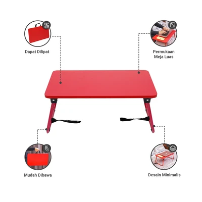 Gambar Informa Mini Oxy Meja Laptop Lipat Anak Dengan Strap - Merah
