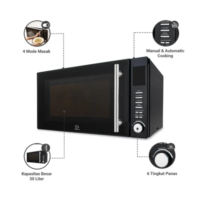 Gambar Kels 30 Ltr Griffin Convection Microwave Oven - Hitam