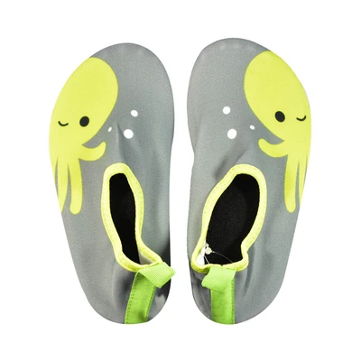 Gambar Landstro Ukuran 24-25 Sepatu Skin Shoes Anak Motif Gurita - Abu-Abu