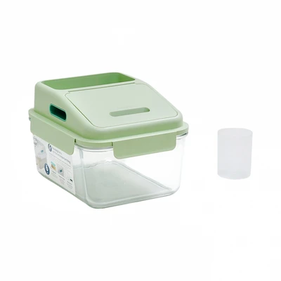 Gambar Glasslock Tempat Beras Kaca 6 Liter Transparan - Hijau