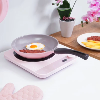 Gambar Cheftopf Wajan Penggorengan Aluminium 24 cm - Pink