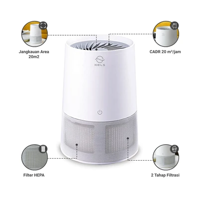 Gambar Kels 20 M2 Sapphire Air Purifier Cadr 20 M3/jam - Putih