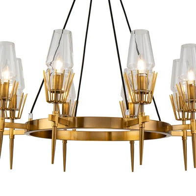 Gambar Home Galleria Kalanie Lampu Gantung Hias 8L Metal E14 - Brass