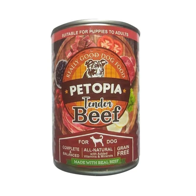 Gambar Petopia 380 Gr Makanan Anjing Basah Adult Tender Beef