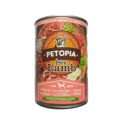 Gambar Petopia 380 Gr Makanan Anjing Basah Adult Juicy Lamb